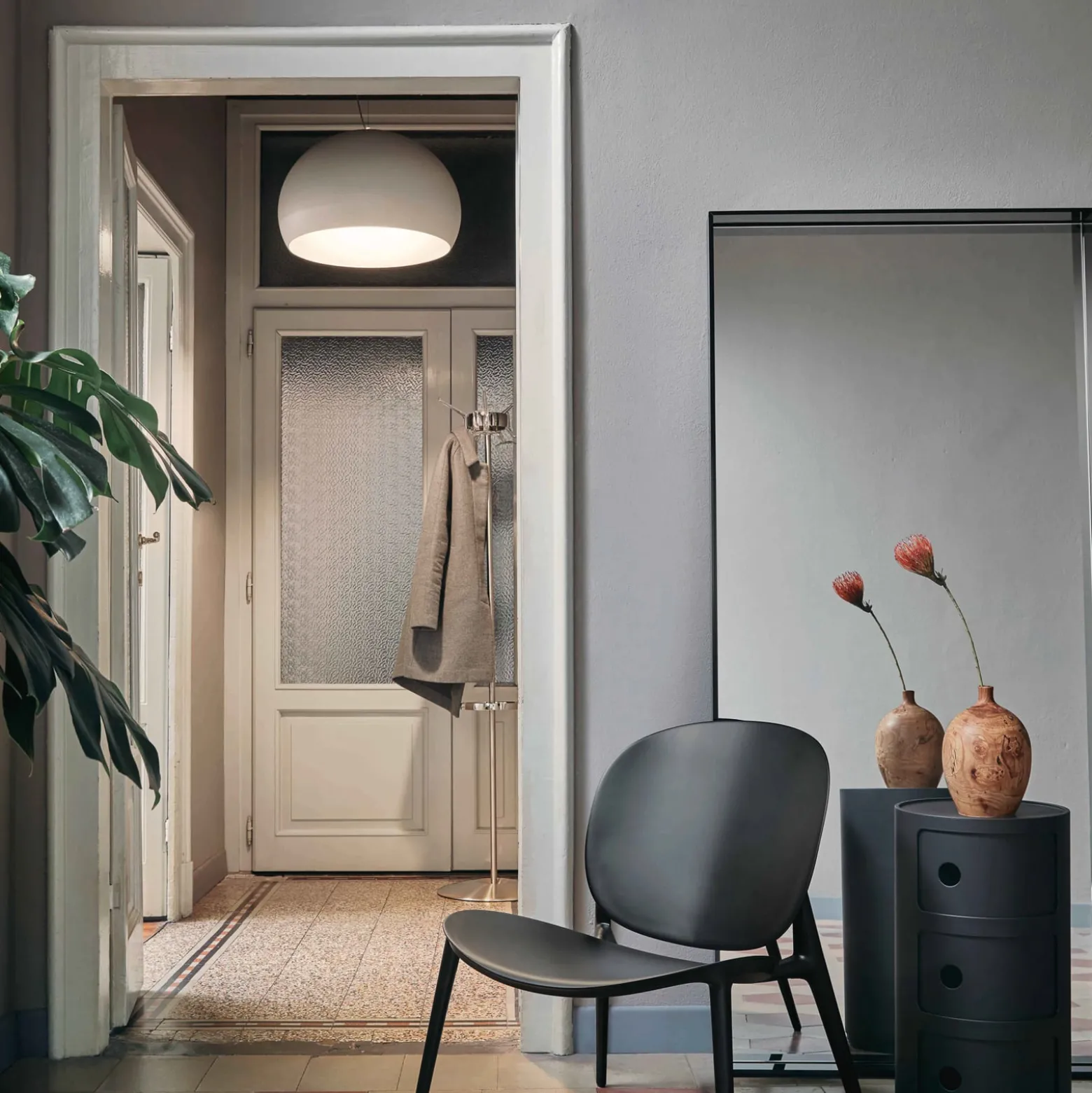 Kartell FL/Y - LED-riippuvalaisin, kiiltävä valkoinen
