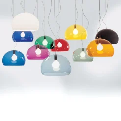Kartell FL/Y - LED-riippuvalaisin, kiiltävä valkoinen