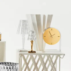 Kartell LED-akkukäyttöinen pöytälamppu Battery, 26 cm, kullanvärinen, IP54