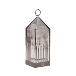 Kartell LED ladattava pöytävalaisin Lantern, savu, kierrätetty, IP54