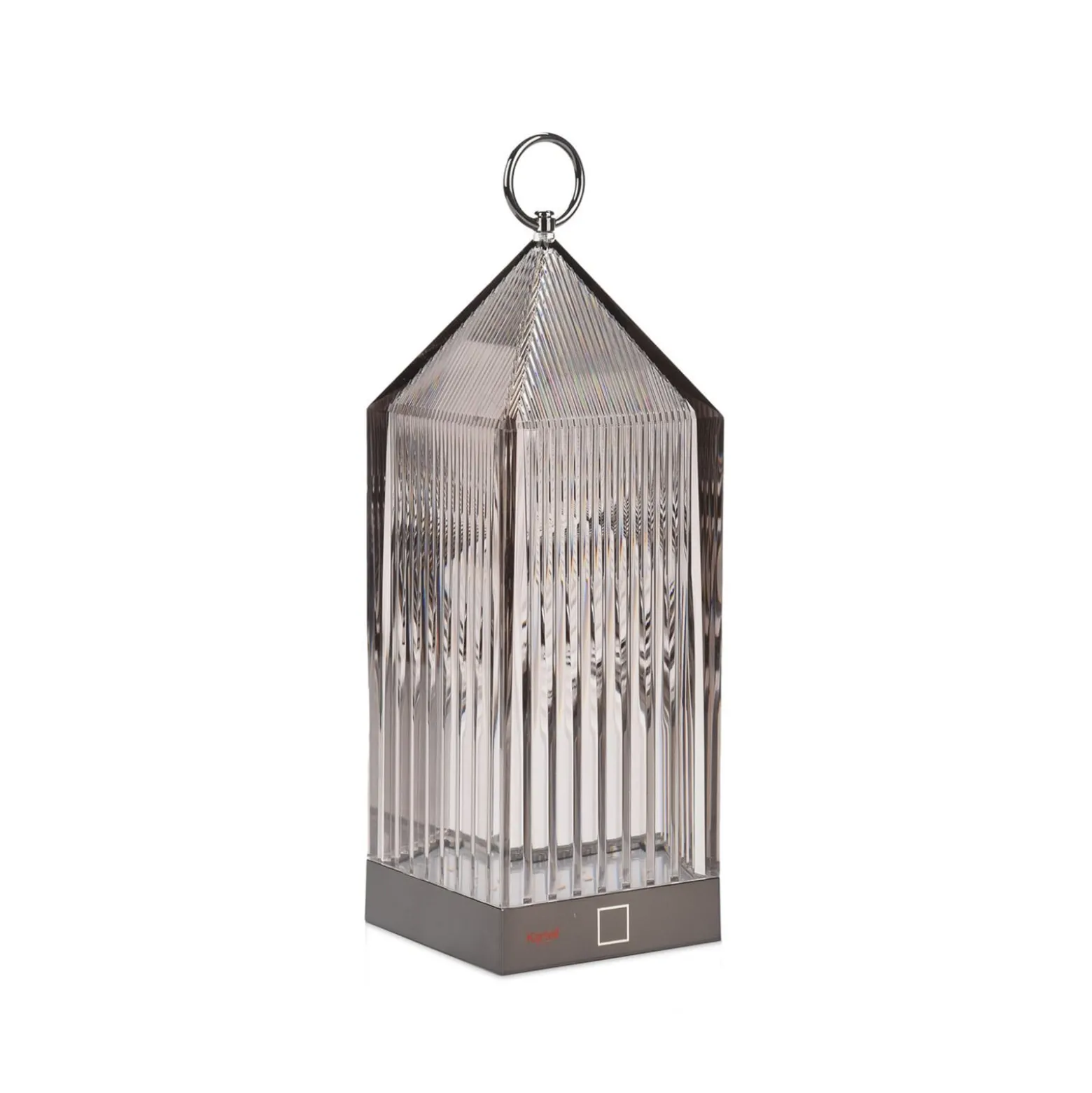 Kartell LED ladattava pöytävalaisin Lantern, savu, kierrätetty, IP54