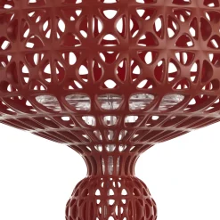Kartell LED-pöytävalaisin Mini Kabuki, tummanpunainen, korkeus 70 cm