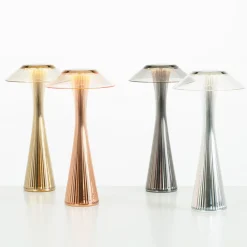 Kartell Space -design-LED-pöytälamppu, kromi