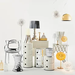 Kartell Space -design-LED-pöytälamppu, kulta