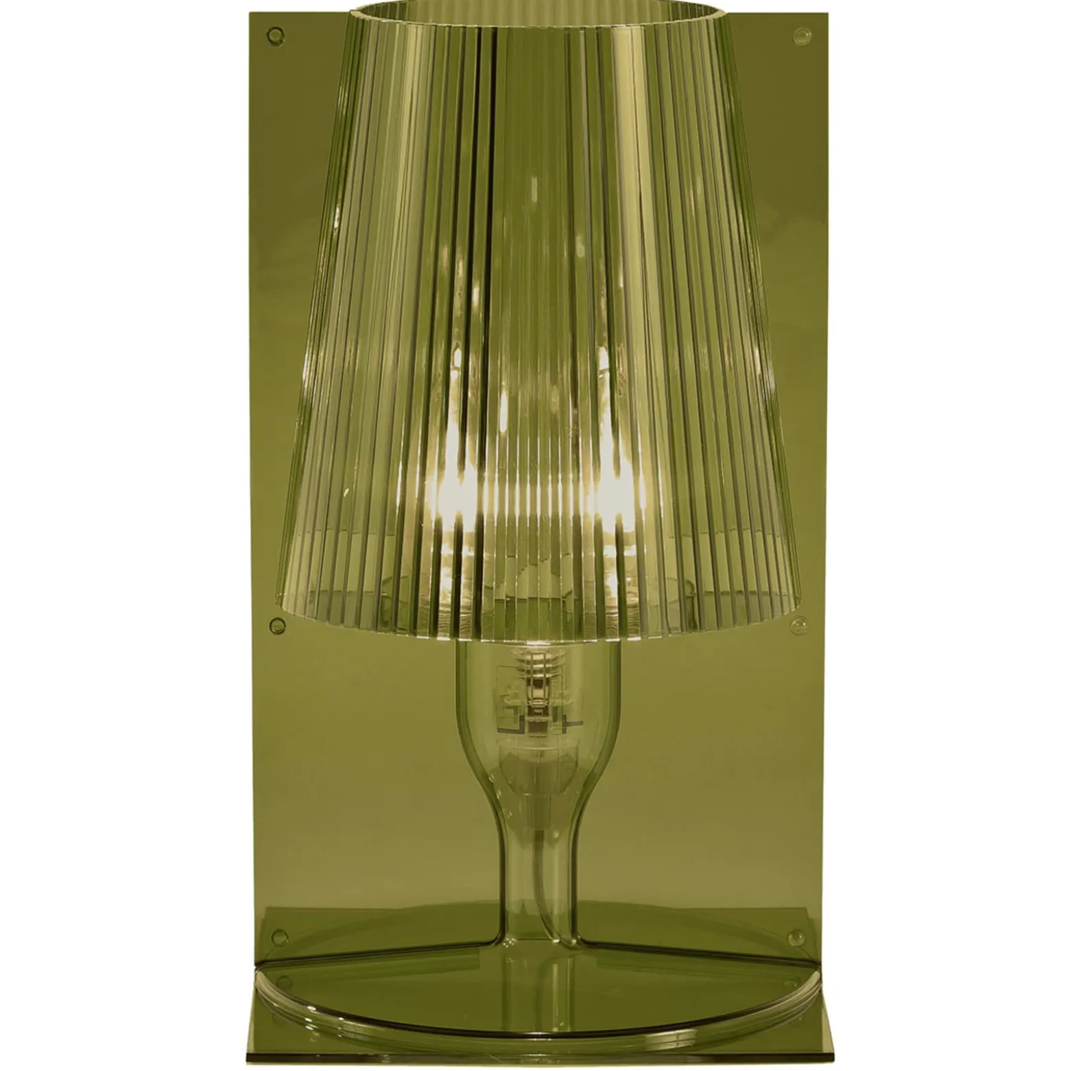 Kartell Take -design-pöytävalaisin, oliivinvihreä