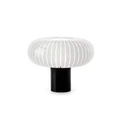 Kartell Teresa pöytävalaisin, musta/valkoinen, Ø 50 cm, PMMA