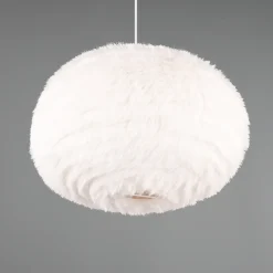 Karvapeitteinen riippuvalaisin, Ø 50 cm, hiekanvärinen, synteettistä