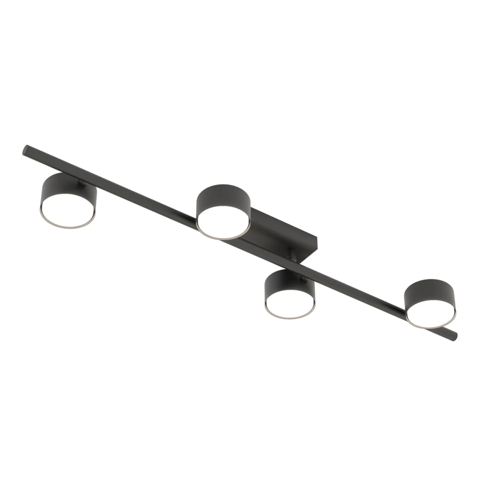 Kattokohdevalo Bet, pituus 80 cm, musta, metalli, 4-lamppuinen.