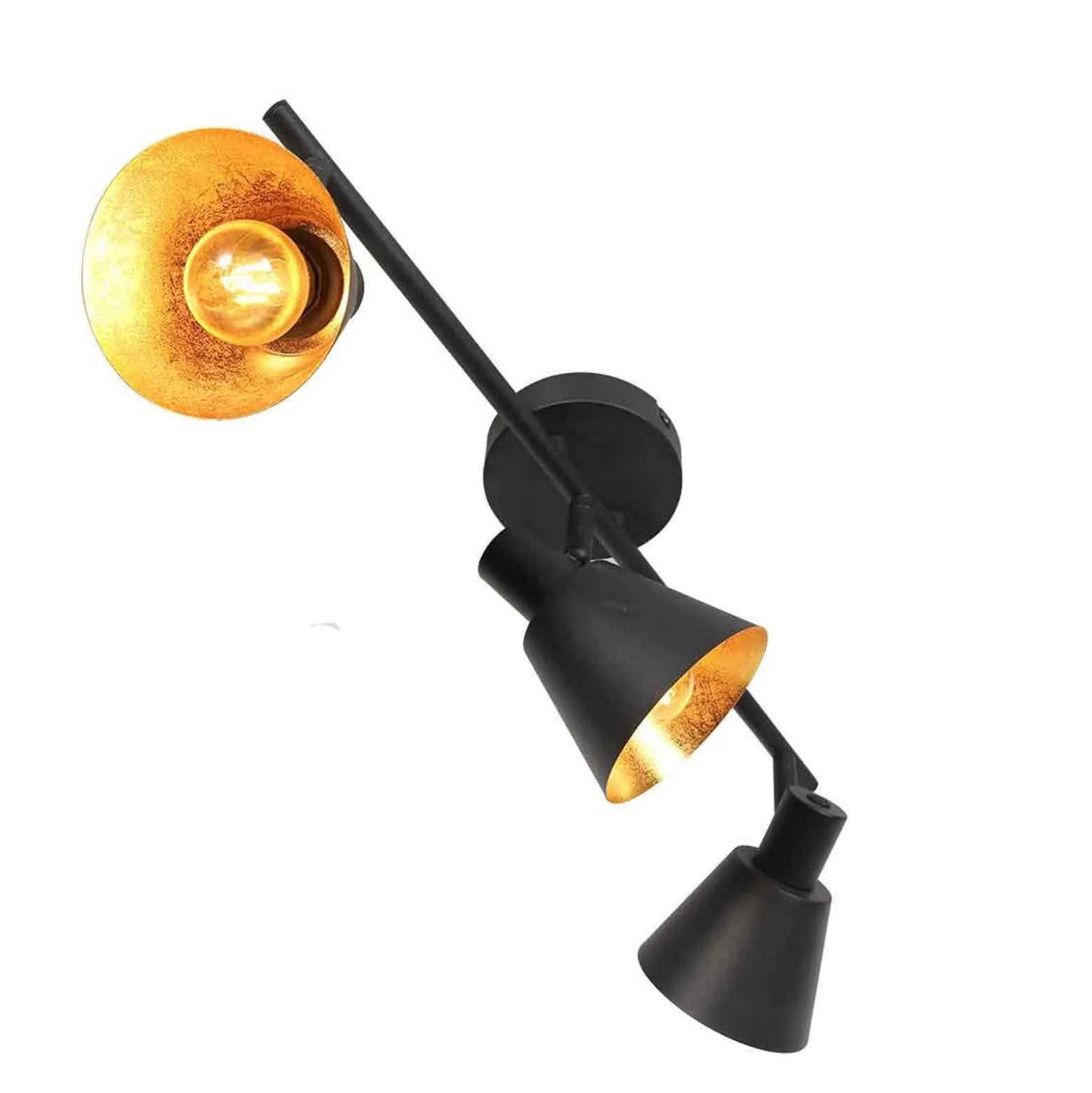 Kattokohdevalo Oeroe, 3-lamppuinen, musta, metalli, E14