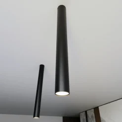Kattokohdevalo Tecno 1XL, teräs, GU10, korkeus 60 cm, musta