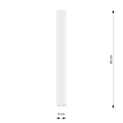 Kattokohdevalo Tecno 1XL, teräs, GU10, korkeus 60 cm, valkoinen