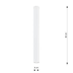 Kattokohdevalo Tecno 1XL, teräs, GU10, korkeus 60 cm, valkoinen