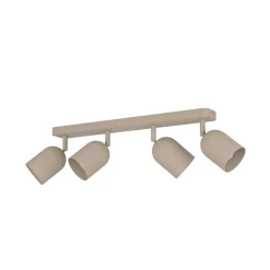 Kattokohdevalo Tilston, beige, pituus 58 cm, 4-lamppuinen, teräs