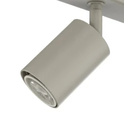 Kattokohdevalo Zoom, 5-lamppuinen, harmaa-beige, teräs, GU10