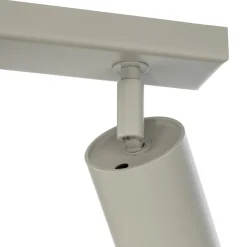 Kattokohdevalo Zoom, 5-lamppuinen, harmaa-beige, teräs, GU10