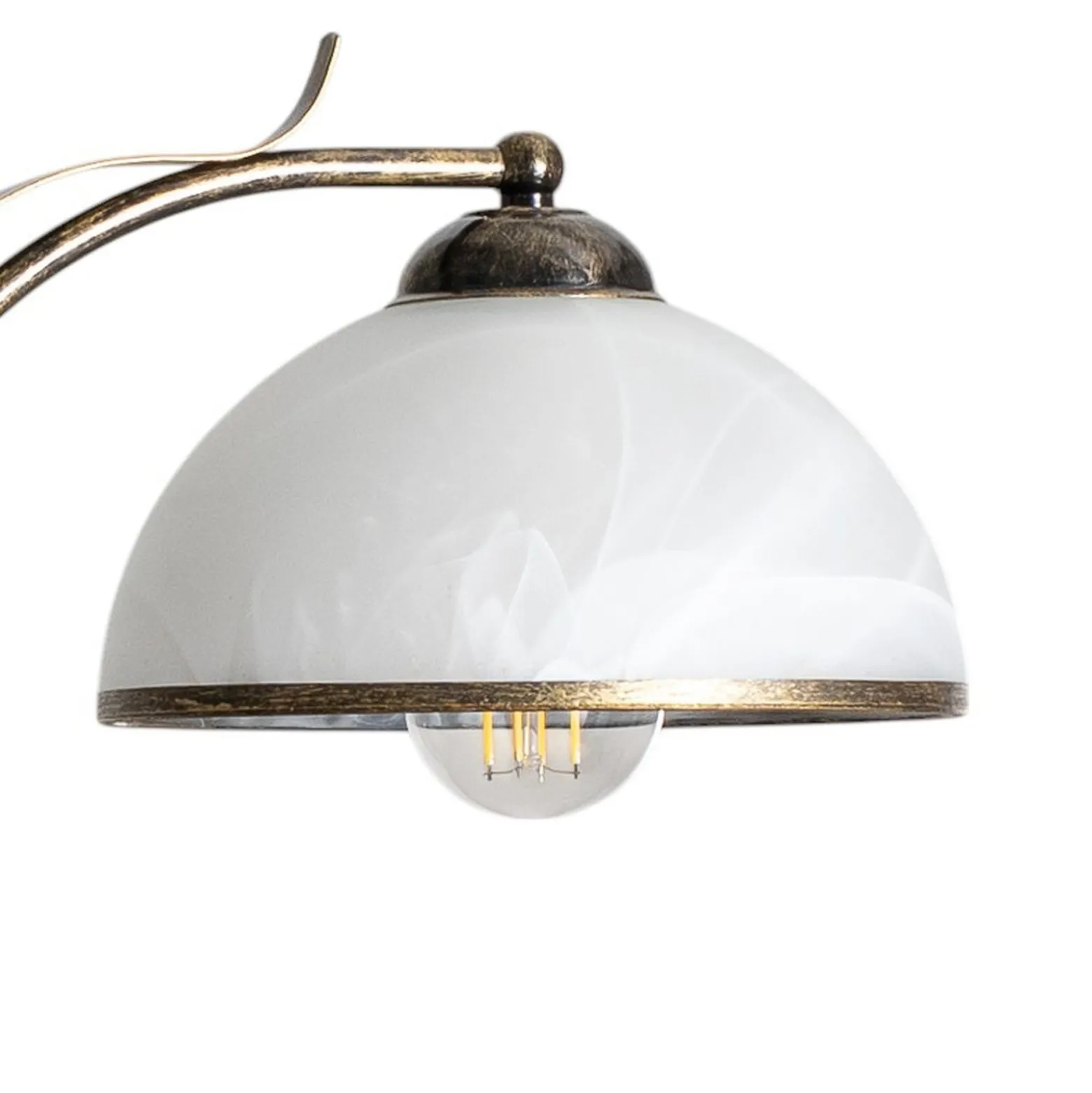Kattokruunu Korfu, 3-lamppuinen, antiikkikulta, Ø 68 cm