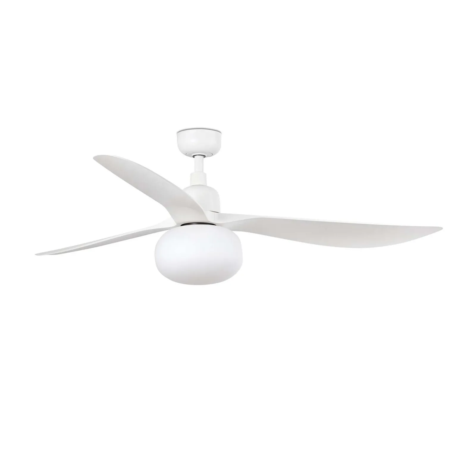 Kattotuuletin valolla Outwood, valkoinen, DC, hiljainen, Ø150cm