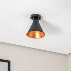 Kattovalaisin Berceste N-676, musta/kultainen, metalli, Ø 20 cm