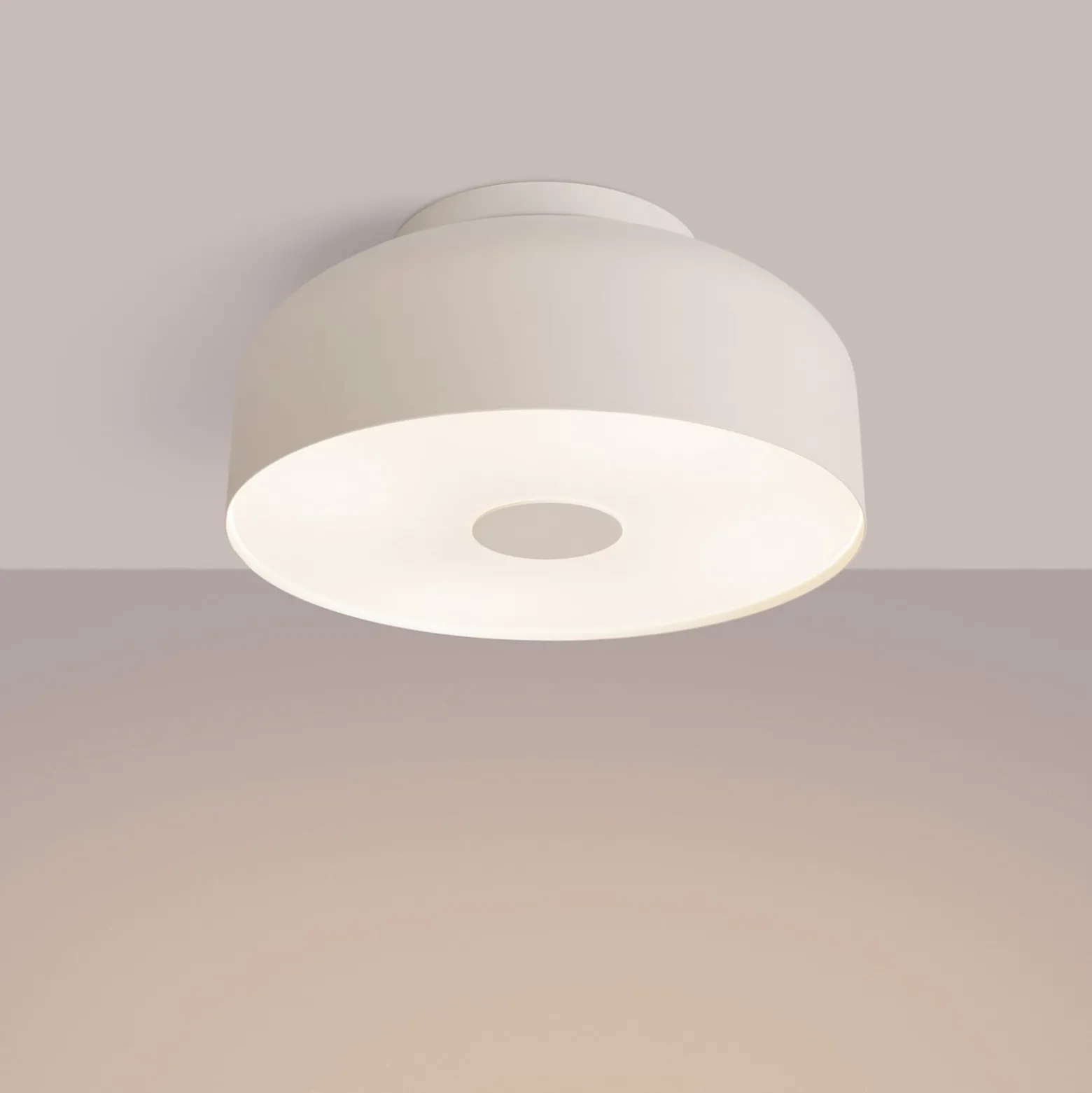 Kattovalaisin CLARO, beige, Ø 30 cm, metalli, 4 x E27