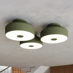 Kattovalaisin CLARO, oliivinvihreä, Ø 30 cm, metalli, 4 x E27
