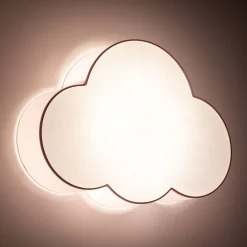 Kattovalaisin Cloud, vaaleanpunainen, 63 cm pitkä, tekstiili, pilvi, E27