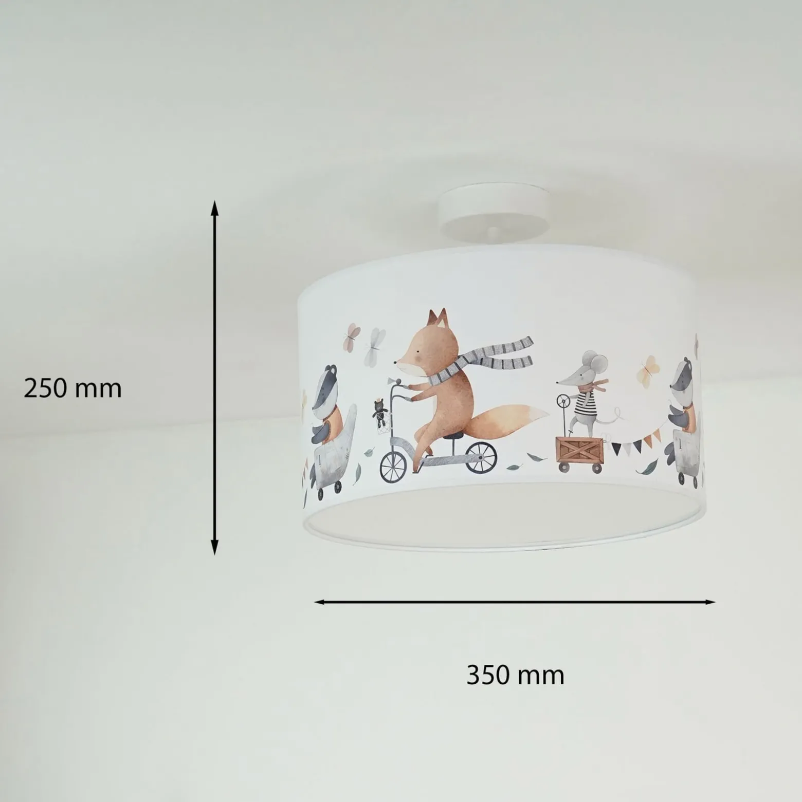 Kattovalaisin Ferdi Kids, tekstiili, valkoinen, värikäs