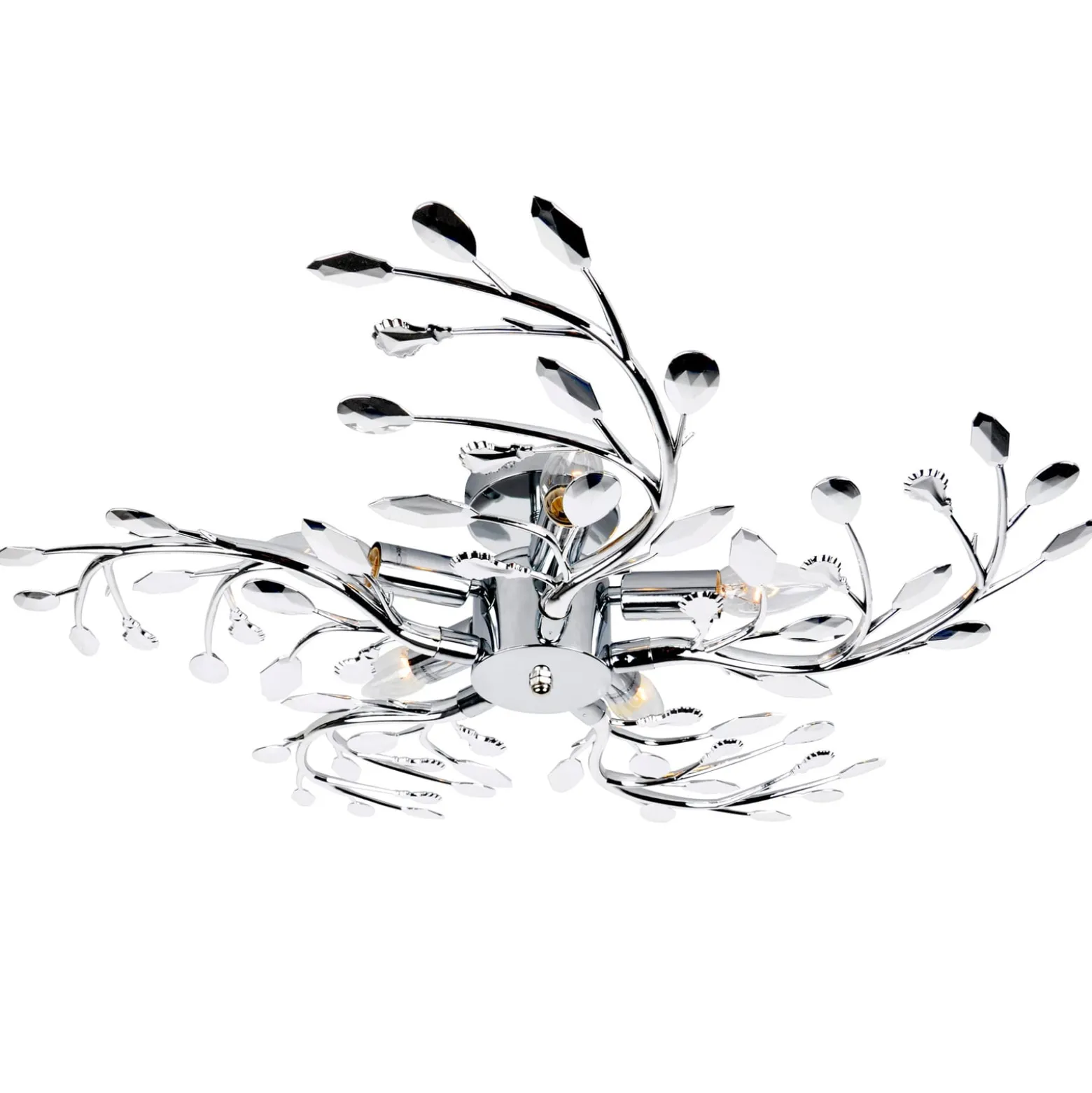 Kattovalaisin Flash metallia, kromi, Ø 65 cm