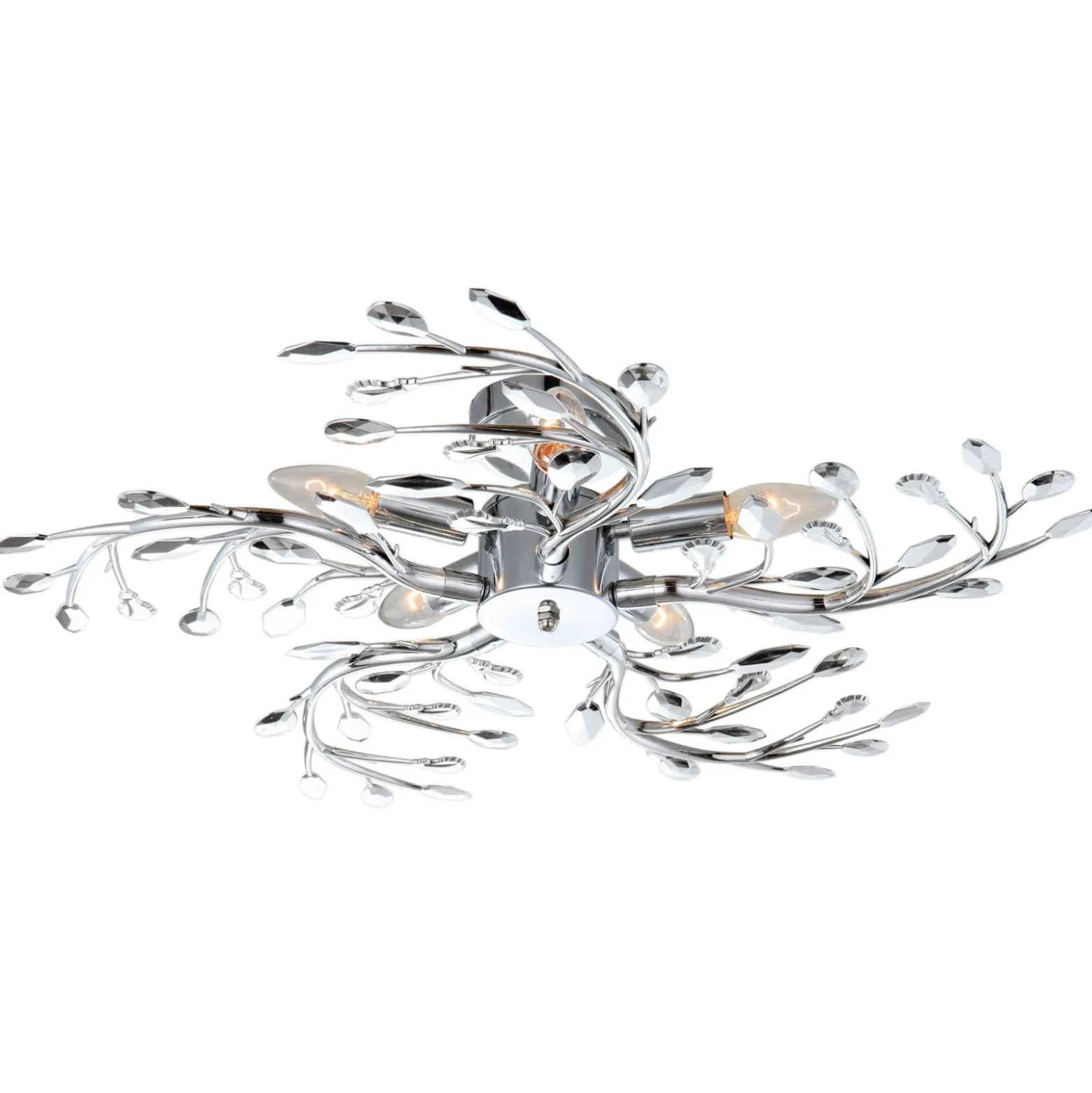 Kattovalaisin Flash metallia, kromi, Ø 65 cm