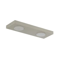 Kattovalaisin Hero, harmaa-beige, 2-lamppuinen, 35 x 12 cm, metalli, GX53