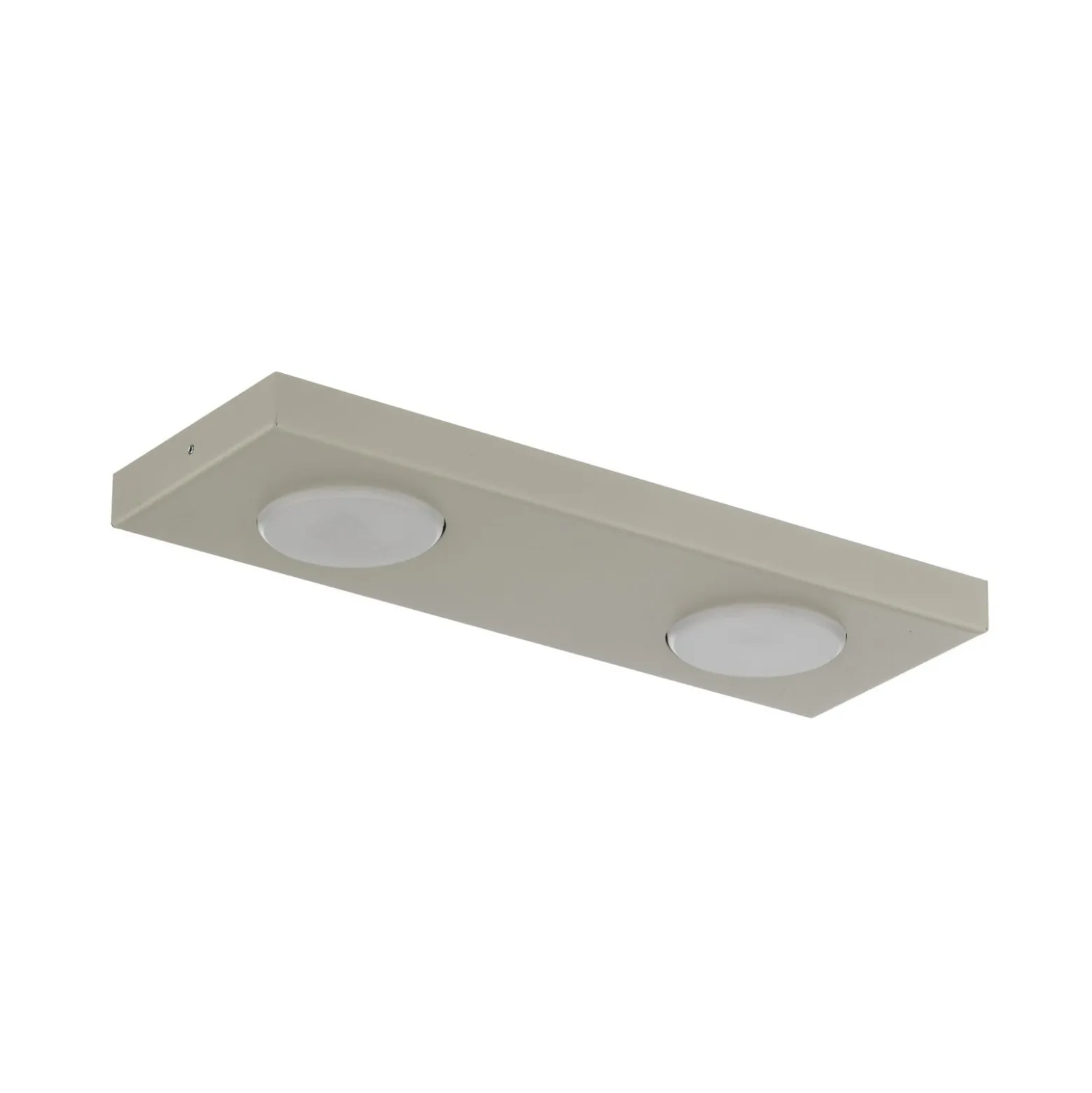 Kattovalaisin Hero, harmaa-beige, 2-lamppuinen, 35 x 12 cm, metalli, GX53