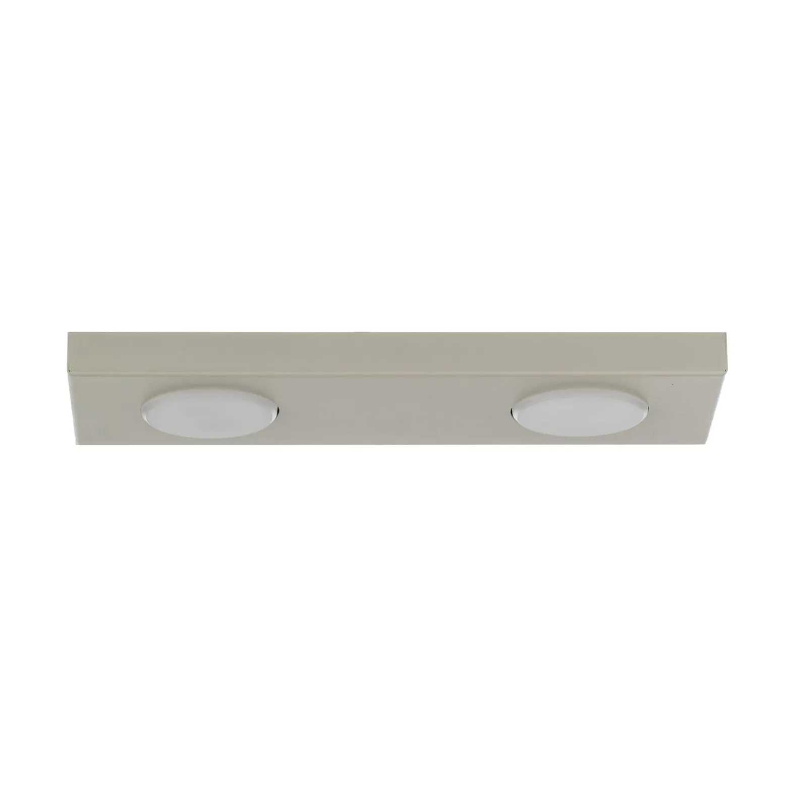 Kattovalaisin Hero, harmaa-beige, 2-lamppuinen, 35 x 12 cm, metalli, GX53
