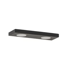 Kattovalaisin Hero, 12 x 35 cm, 2-lamppuinen, musta, metalli, GX53