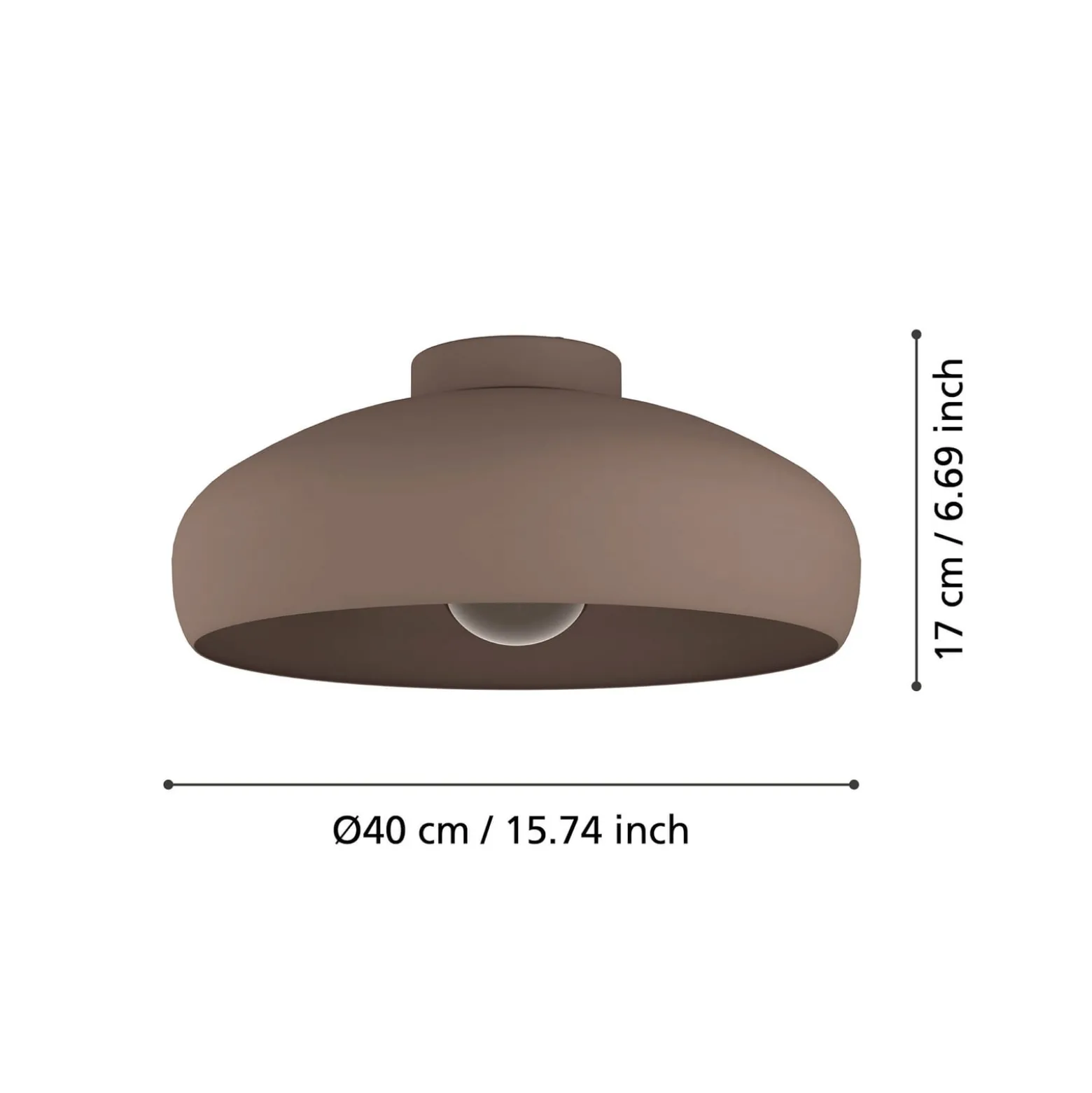 Kattovalaisin Mogano, Ø40 cm, kahvinruskea