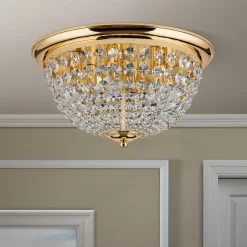 Kattovalaisin Plafond, kulta/läpinäkyvä, Ø 47 cm