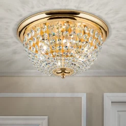 Kattovalaisin Plafond, kulta/läpinäkyvä, Ø 47 cm