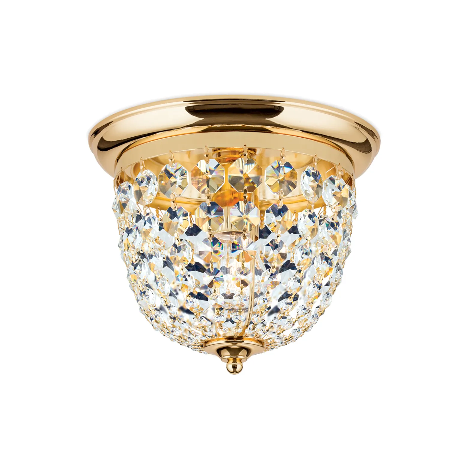 Kattovalaisin Plafond, kulta/läpinäkyvä, Ø 26 cm