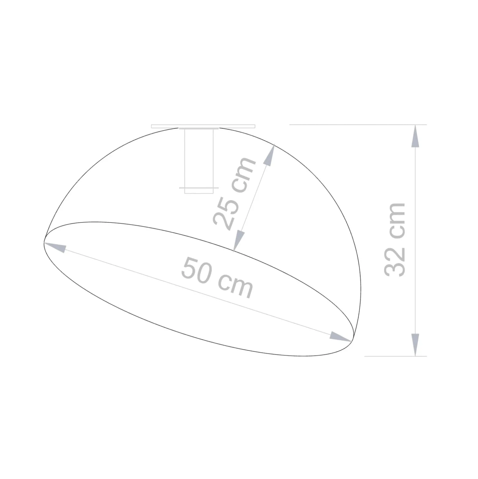 Kattovalaisin Sfera, Ø 50 cm, valkoinen/kultainen