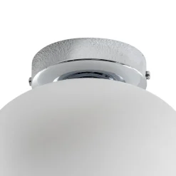 Kattovalaisin Ufo, kromi/valkoinen, Ø 18 cm, lasi, G9