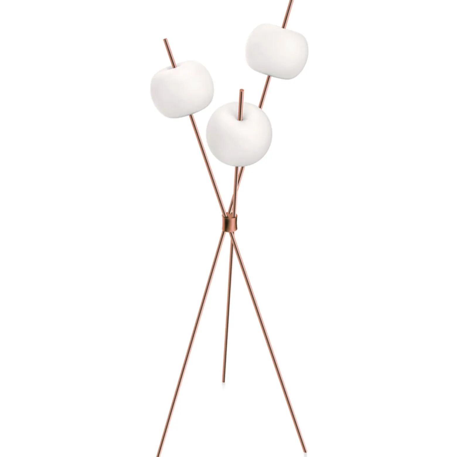 kdln LED-lattiavalaisin Kushi, kuparinen, korkeus 140 cm