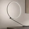 kdln LED-pöytävalaisin Poise, musta, korkeus 109 cm, himmennin
