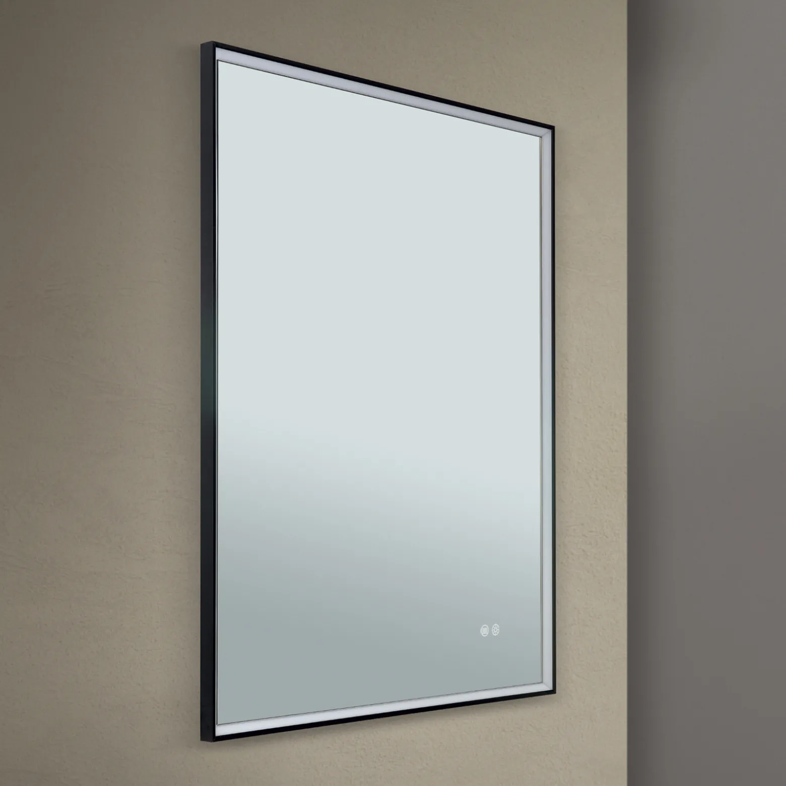 Kehys LED-peili, 70 x 90 cm, CCT, huurtumaton, himmennettävä