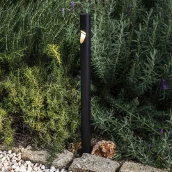 Kehys LED-perusvalaisin, musta, alumiinia, korkeus 60 cm