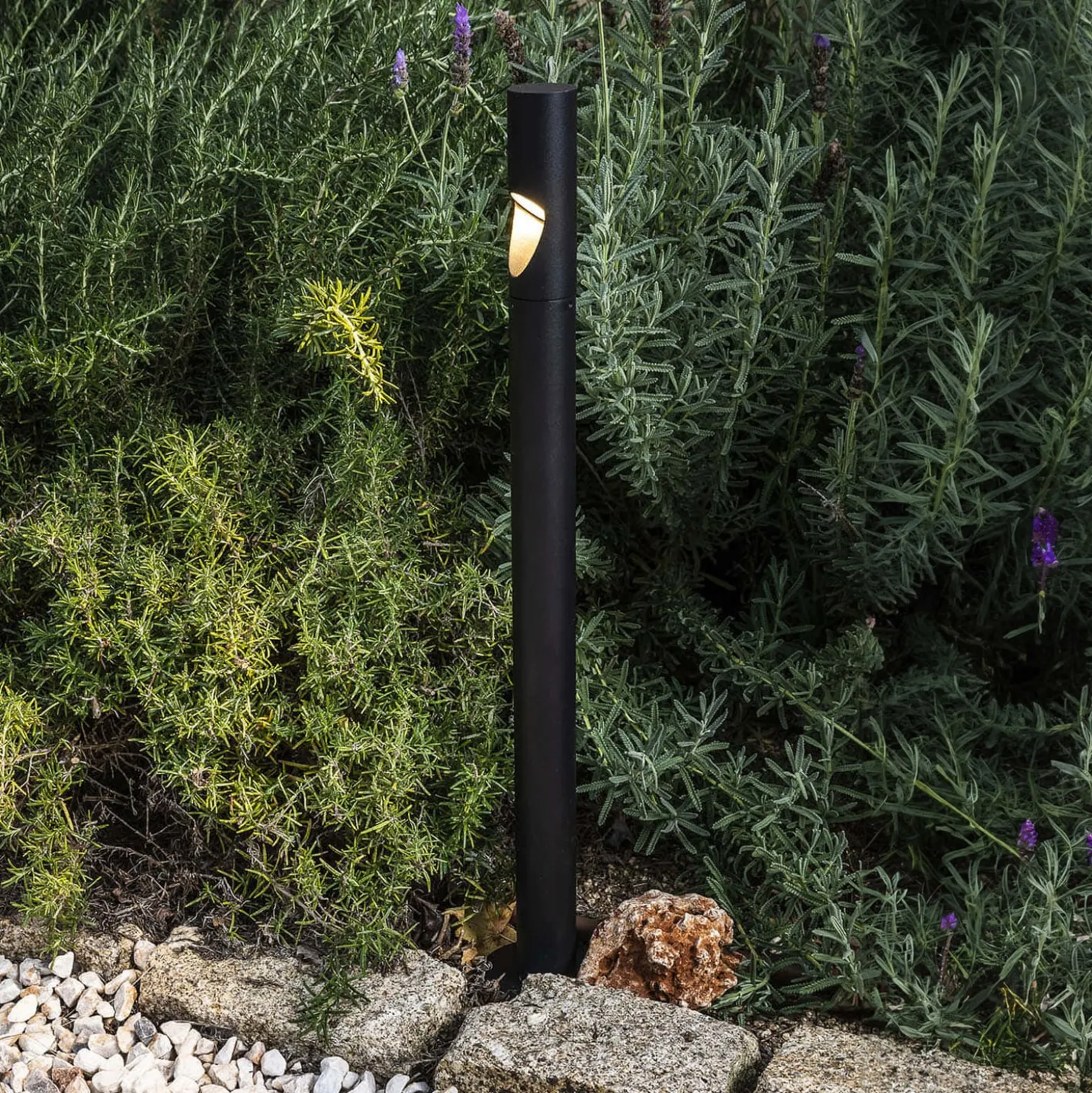 Kehys LED-perusvalaisin, musta, alumiinia, korkeus 60 cm