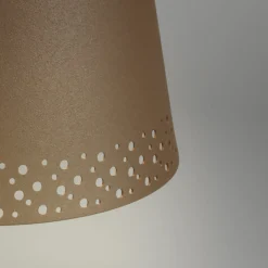 Kiki LED ladattava pöytävalaisin, ruskea/kultainen, IP44, 3 000K