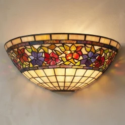 Klassinen Tiffany-tyylinen FLORA-seinävalaisin