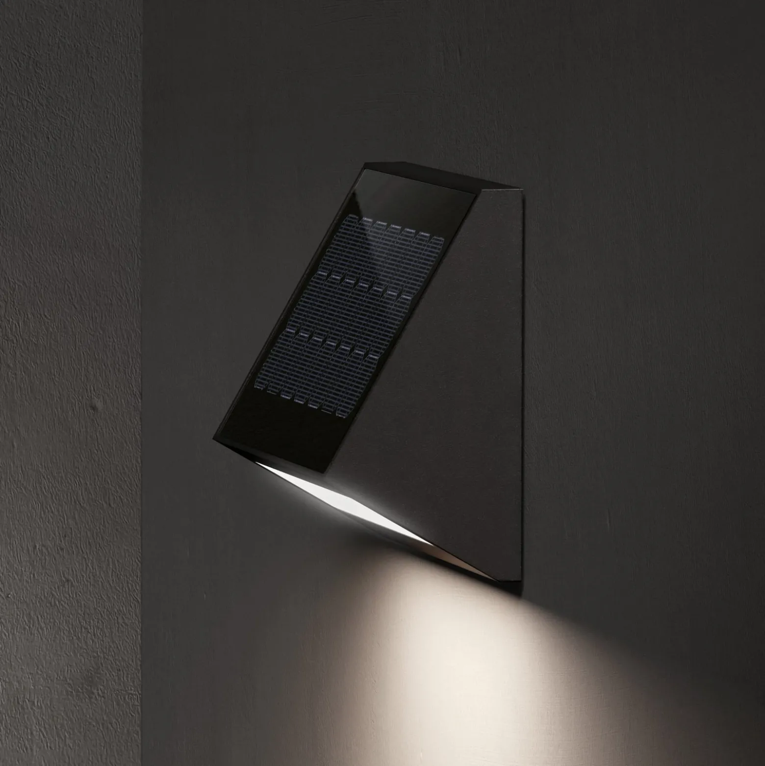 KLEWE LED-aurinkoseinävalaisin ECOSTEP, antrasiitti, 17 cm, IP65