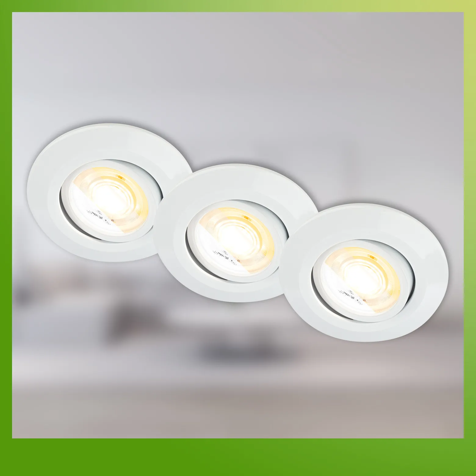 Klira uppoasennettava LED-valaisin, valkoinen, kääntyvä, himmennettävä, 3