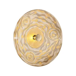 KOLARZ Luna seinävalaisin, kermanvärinen, Ø 62 cm, lasi/metalli