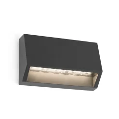 Kulmikas LED-ulkoseinävalaisin Must, leveys 9,6 cm