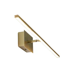 Kylpyhuoneen LED-seinälamppu Amalfi, messinkivärinen, leveys 61 cm, teräs